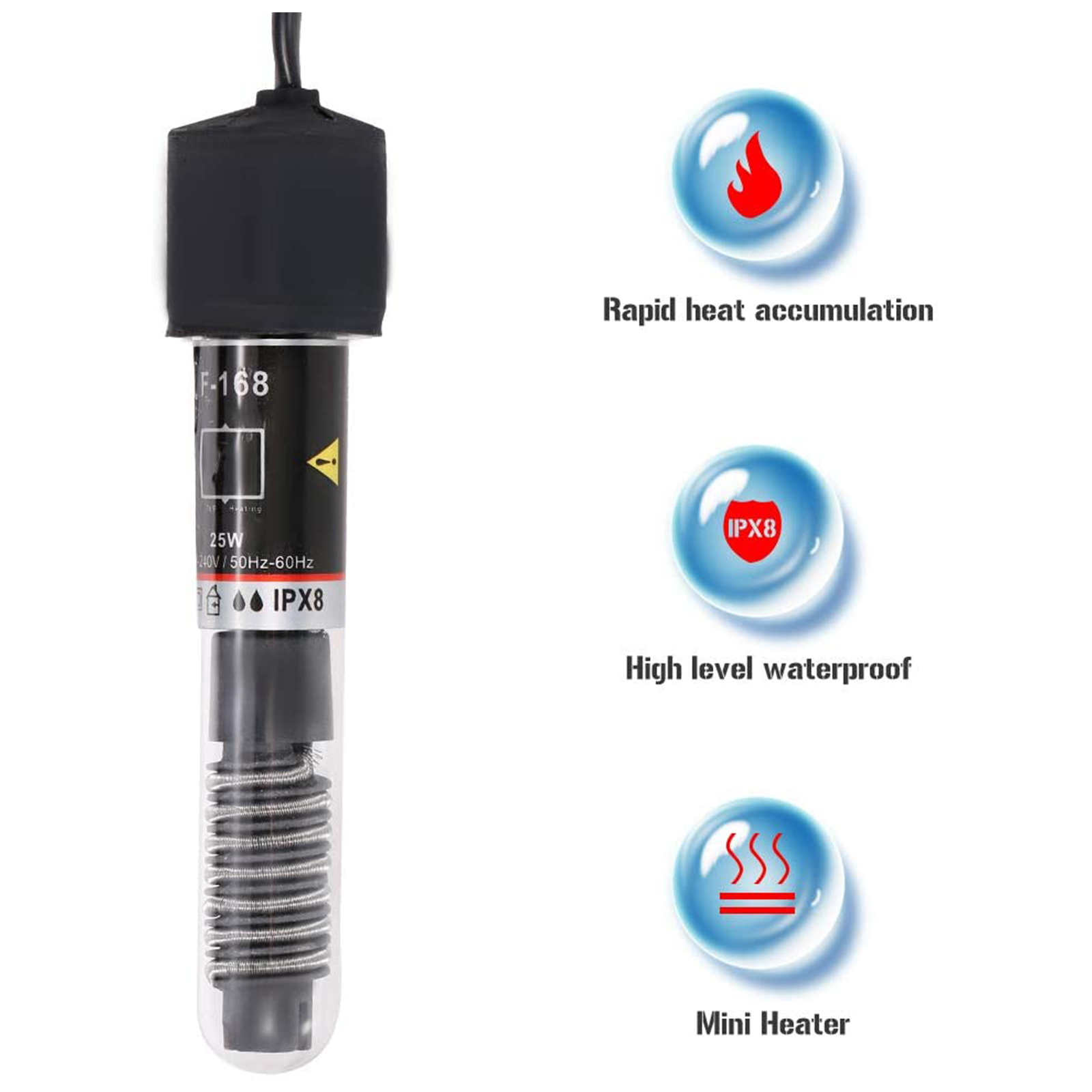 Mini Aquarium Heater Submersib - Fish Tank Heater ulasan dan harga
