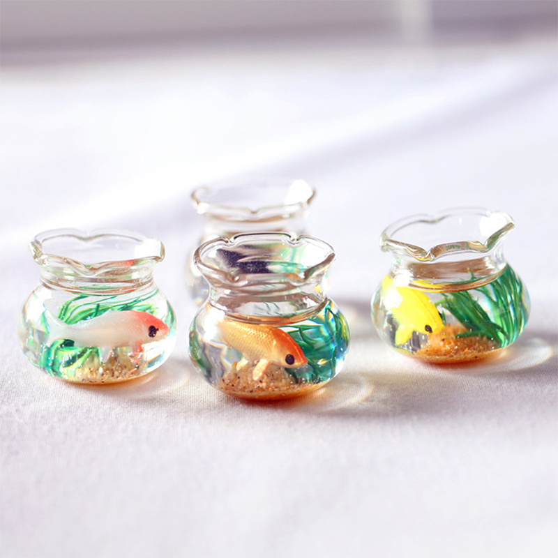 Home Ornament Doll House Decor - Fish Aquarium Home ulasan dan harga